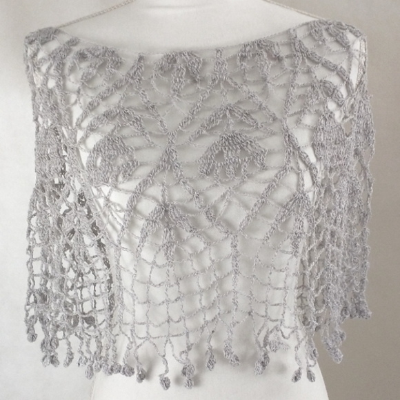 💗Cape, Poncho, Lace, Cover up, Handmade - Picture 4 of 4